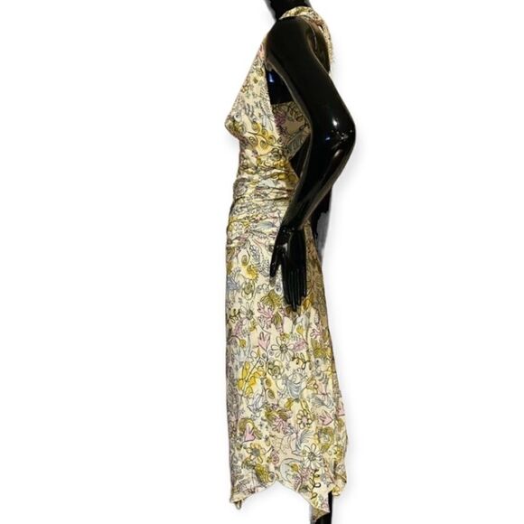 Cue Australia Floral Silk Open Back Dress Size 8 - Picture 5 of 10